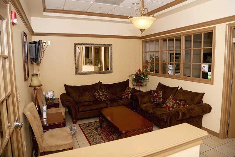 Comfortable patient waiting room